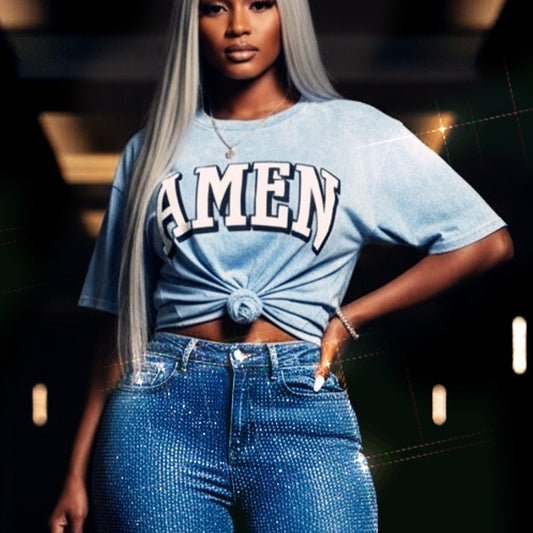 Loose Short Sleeves T-shirt Round Neck