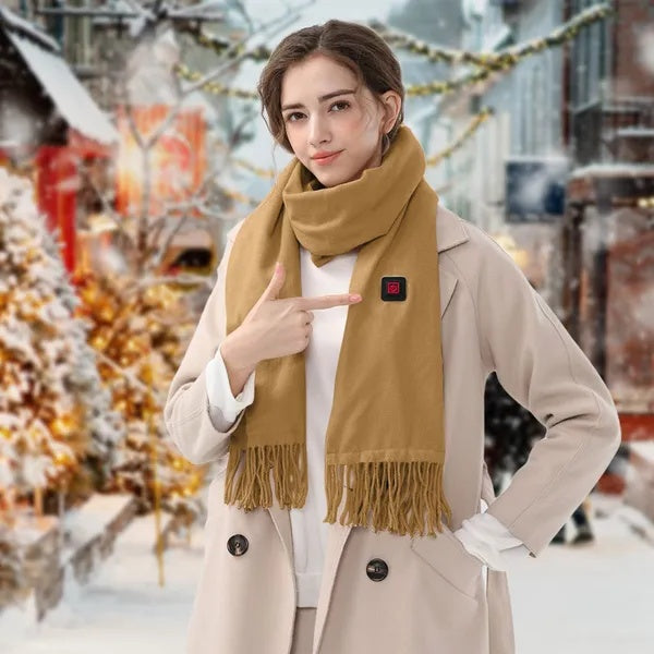 Electric Heated Winter Scarf USB Heating Neck Wrap Unisex Heated