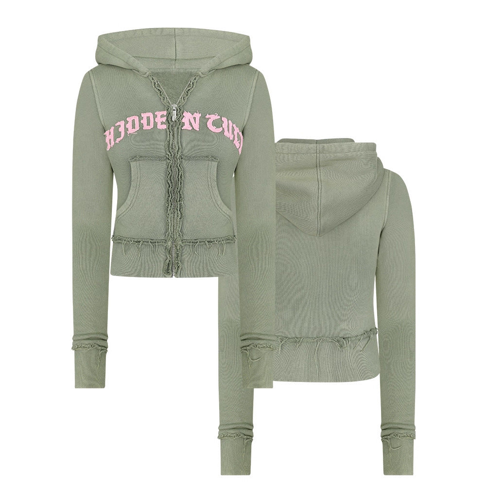 New Letter Patch Casual Trousers Suit