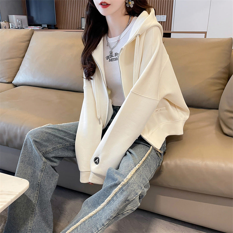 Fashion Small Short Hood Women's Sweater Coat