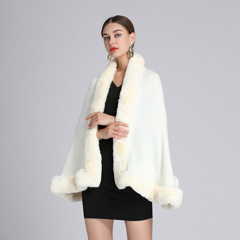 Shawl Cape Knitted Cardigan Coat For Women