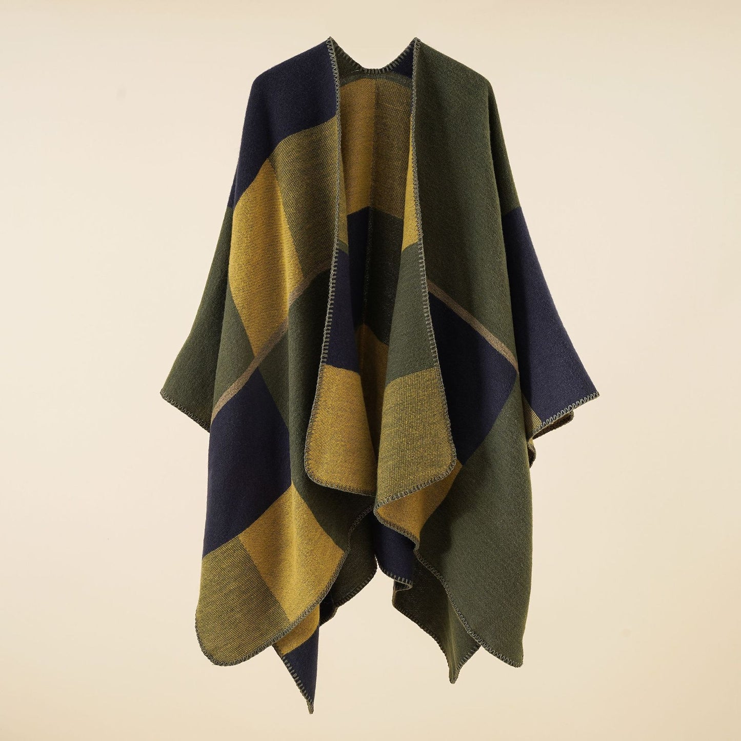 Casual Plaid Oversized Scarf Cashmere Women