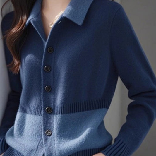 Fashionable Stylish Minority All-match Idle Style Blue Sweater