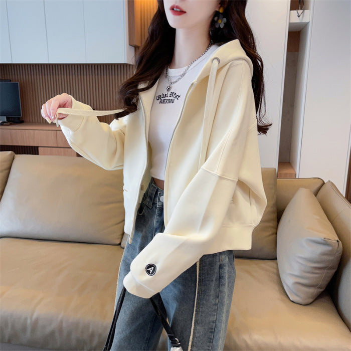 Fashion Small Short Hood Women's Sweater Coat