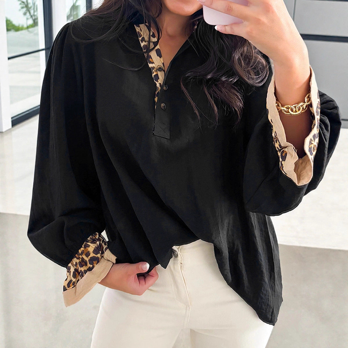 Fashion Casual Ruffled Long-sleeved Shirt For Women