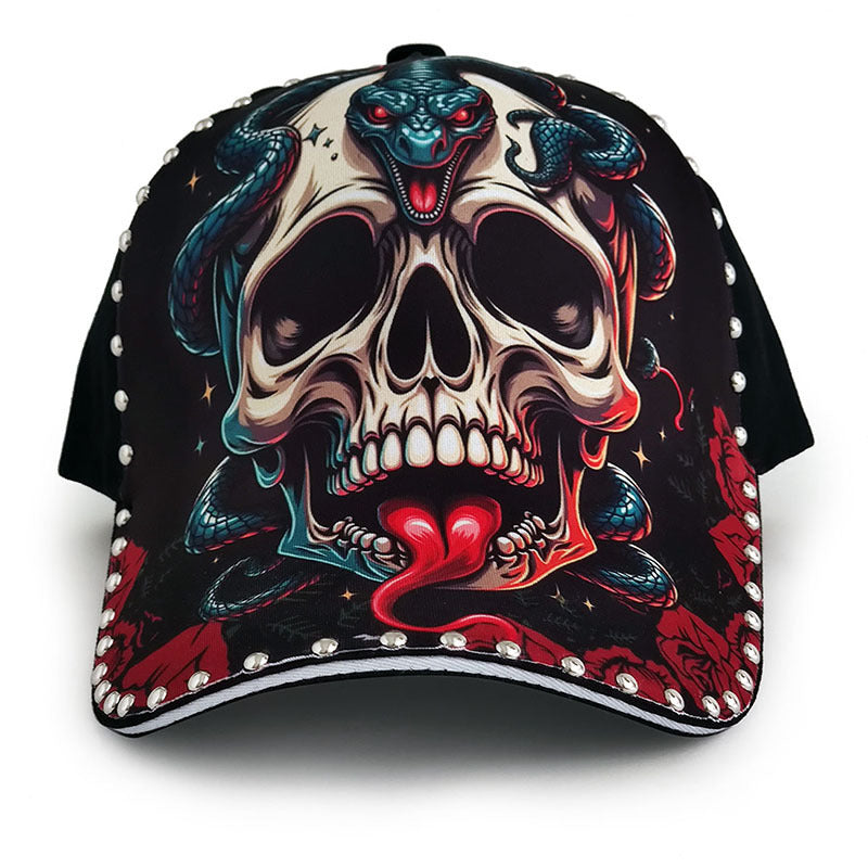 Peaked Cap Deep Top Hard Top Men's Cool Printed Hat Widened
