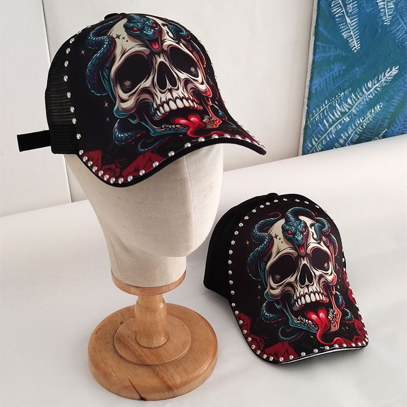 Peaked Cap Deep Top Hard Top Men's Cool Printed Hat Widened