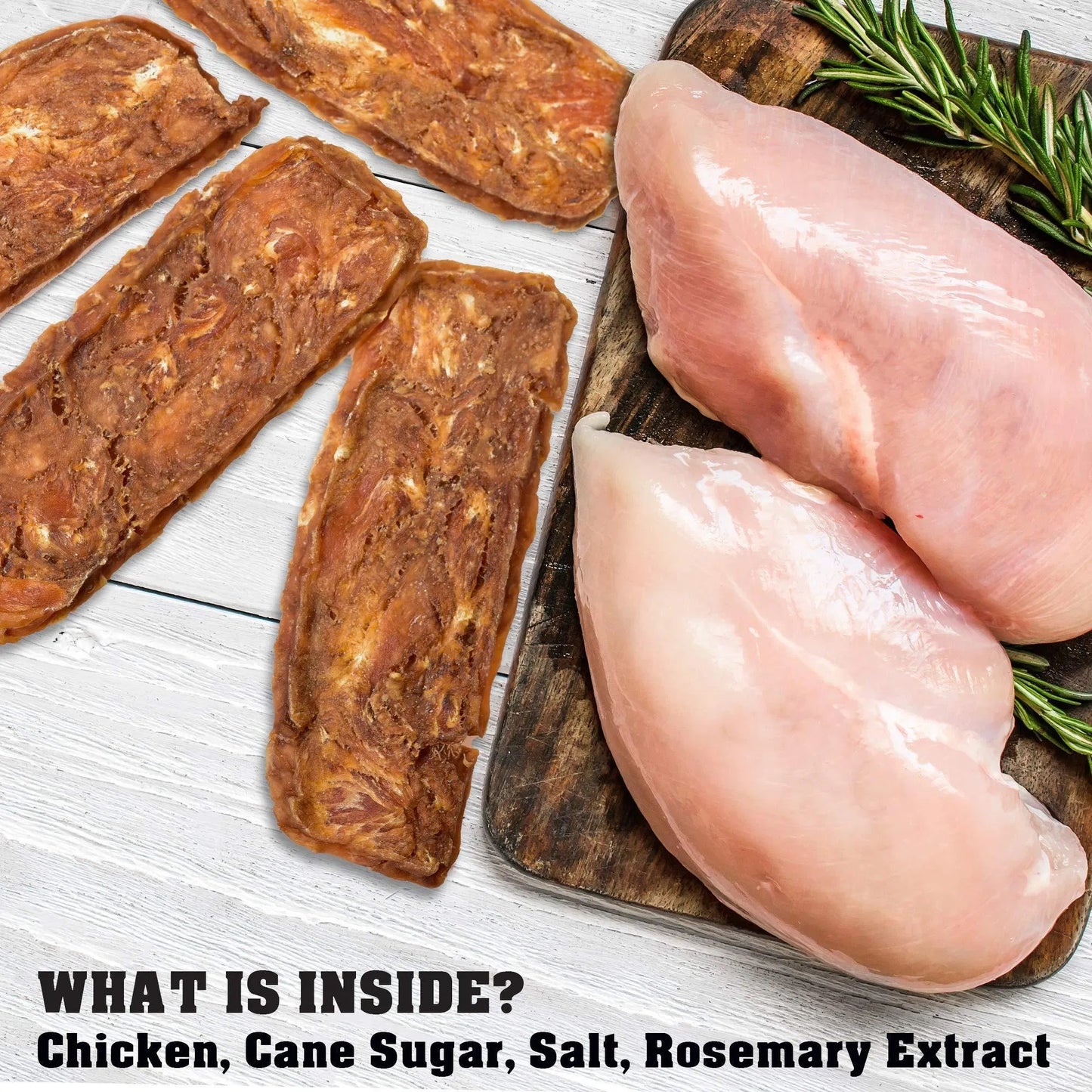 Chicken Jerky Dog Treats 1.5 Lb Human Grade Pet Snacks Grain Free Organic Meat All Natural High Protein Dried Strips Best Chews For Training Small & Large Dogs