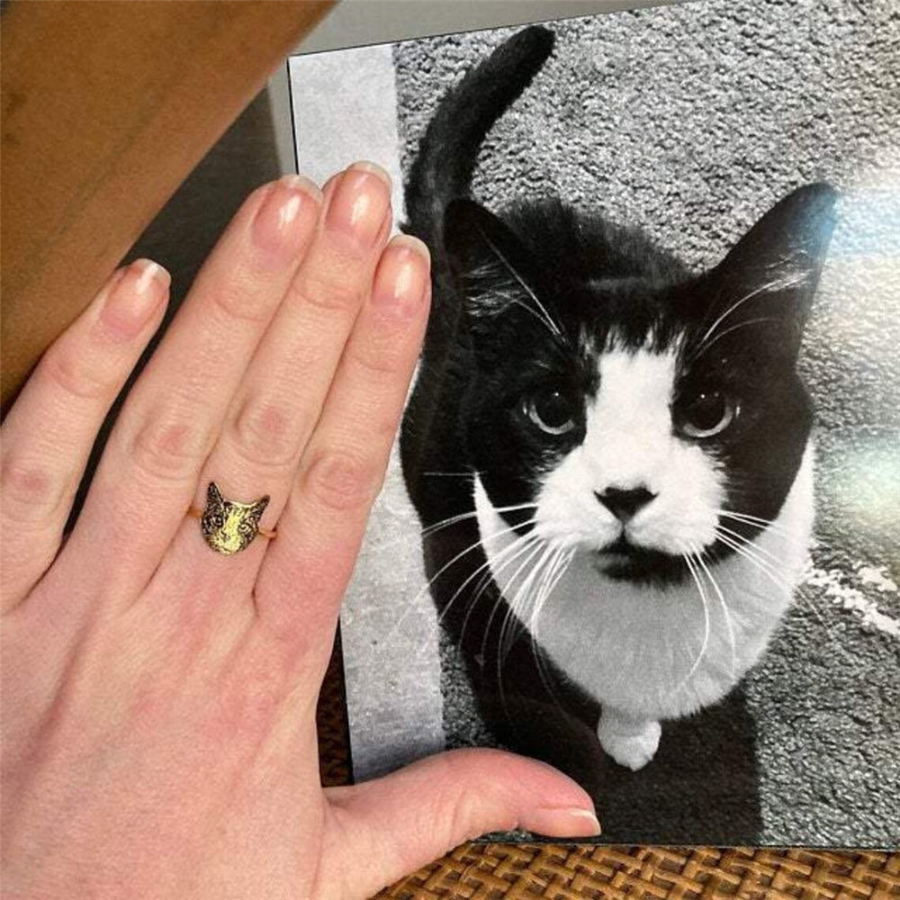 Pet Photo Custom Silver Ring
