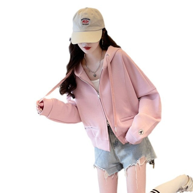 Fashion Small Short Hood Women's Sweater Coat
