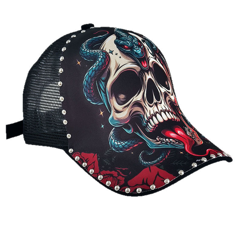 Peaked Cap Deep Top Hard Top Men's Cool Printed Hat Widened