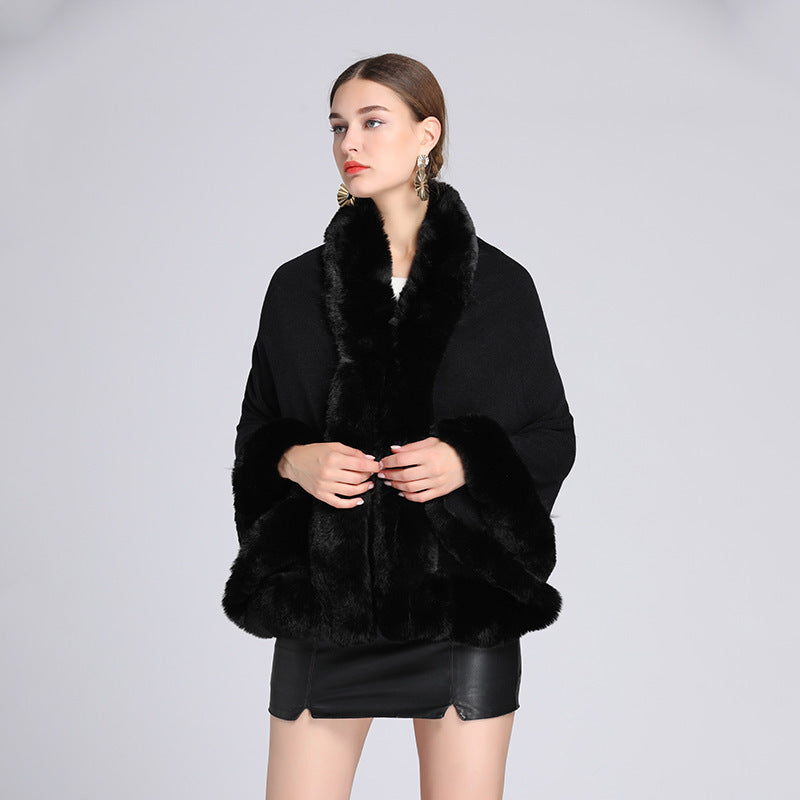 Shawl Cape Knitted Cardigan Coat For Women