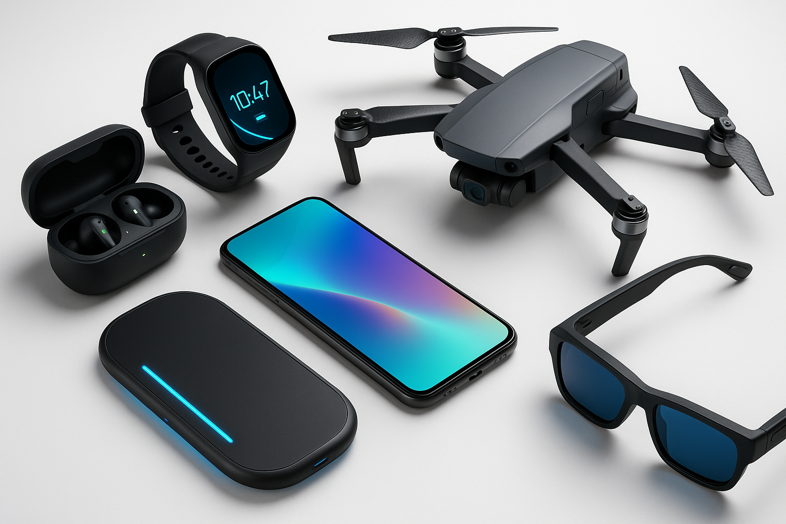 generate an image of some cool tech gadgets